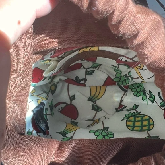 Etienne Aigner Tan Woven Mini Bag with Pineapple Charm - Picture 6 of 11